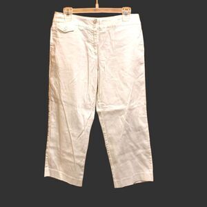 George | Women’s Modern Fit White Casual Office Capris Pants Size 8